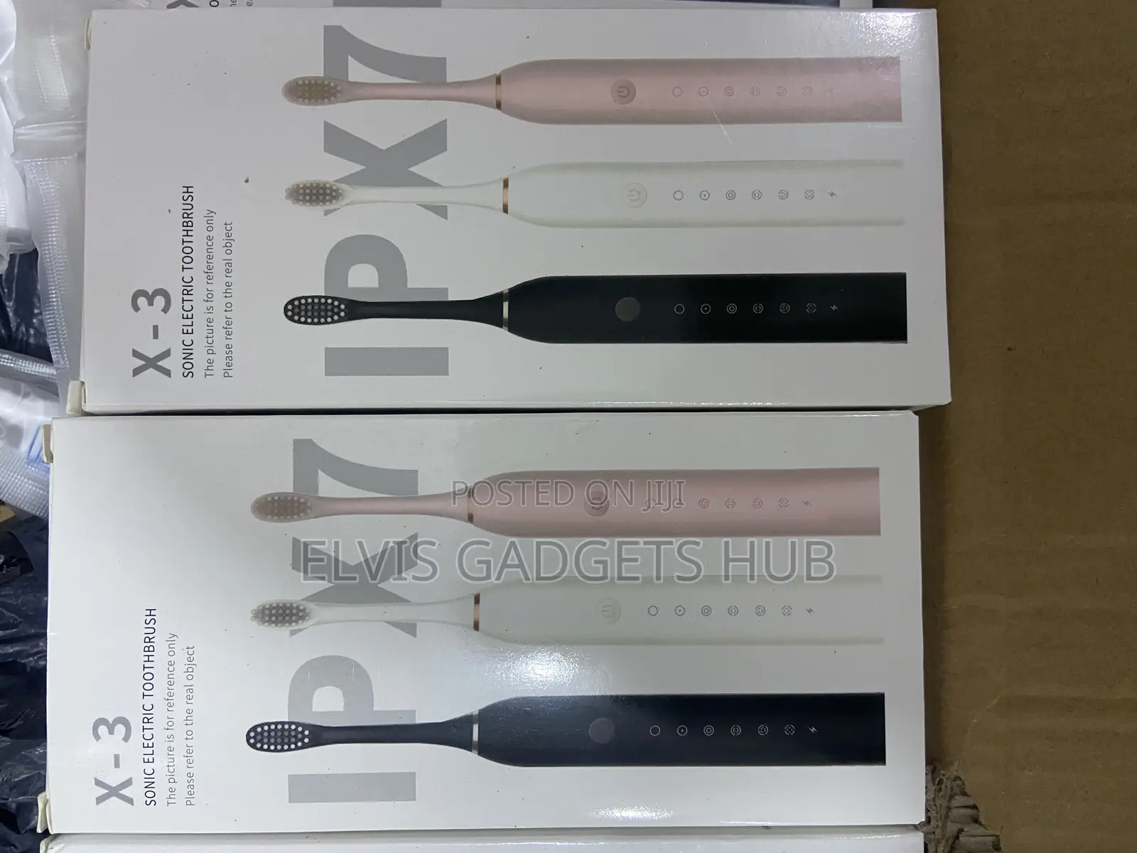 X3 Sonic Electric Toothbrush Ipx-7 Water Resistant With 4 Brushes