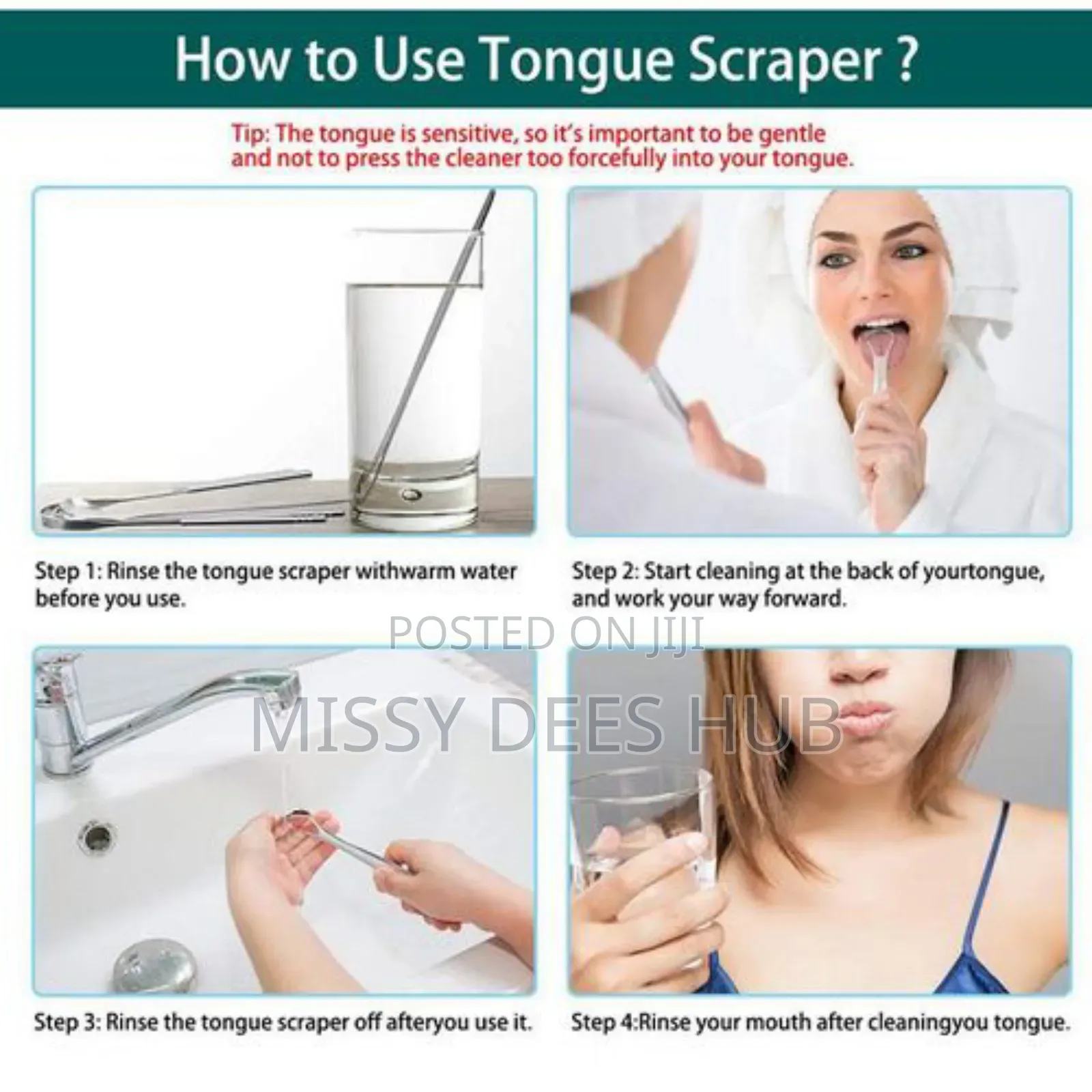 3pcs Tongue Scraper Set