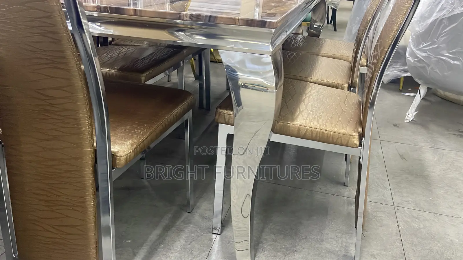 High Quality Marble Top 8 Seater Dining Table With Chairs