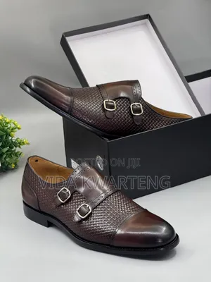 Executive Double Monk Coffee Brown Shoe From Frank Perry