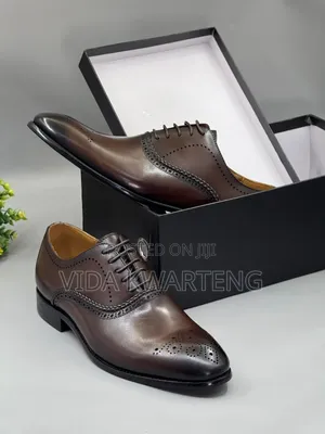 High Quality Coffee Brown Leather Lace Up Shoes From John Foster