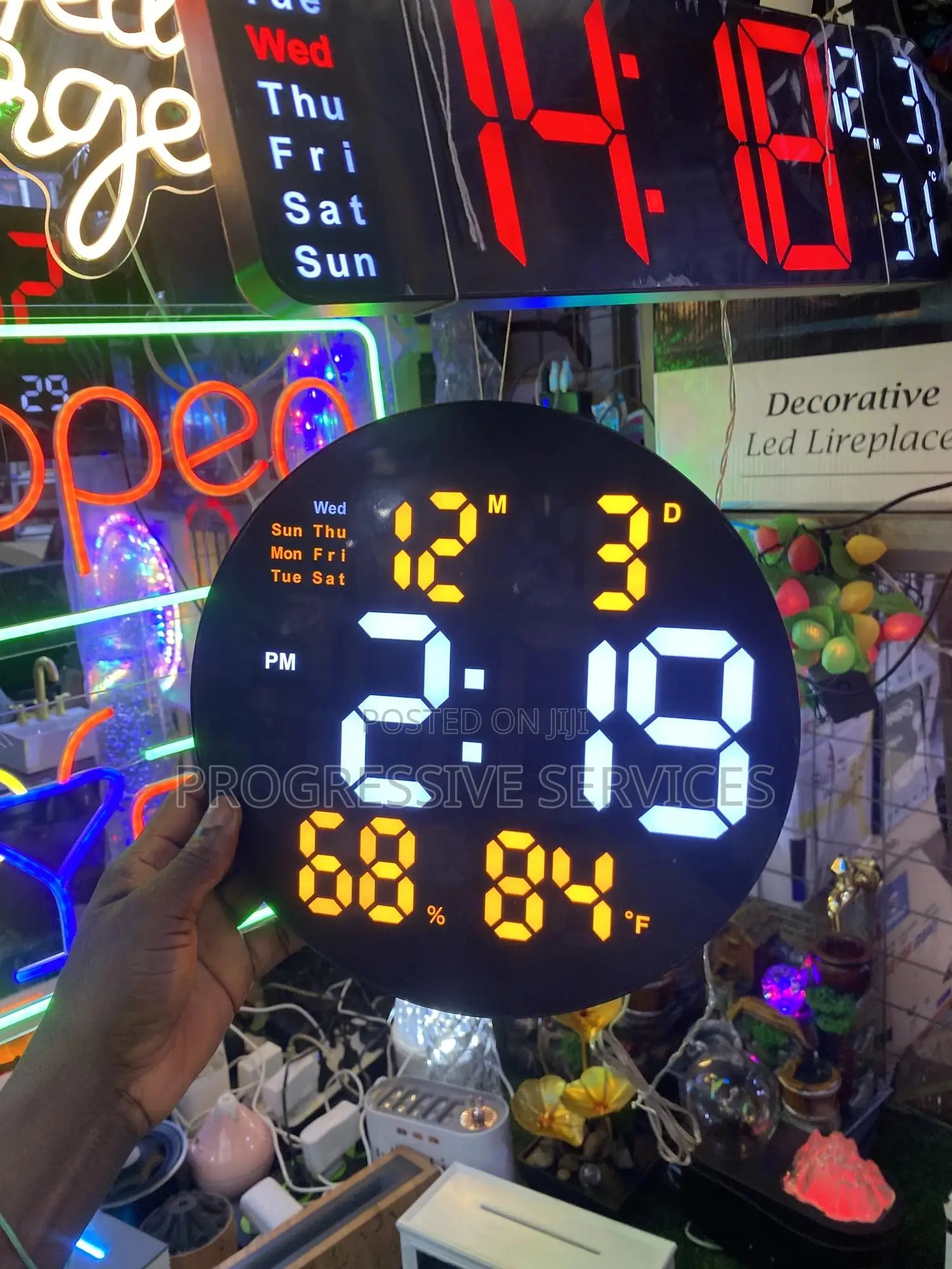 Clock and Ad Lights