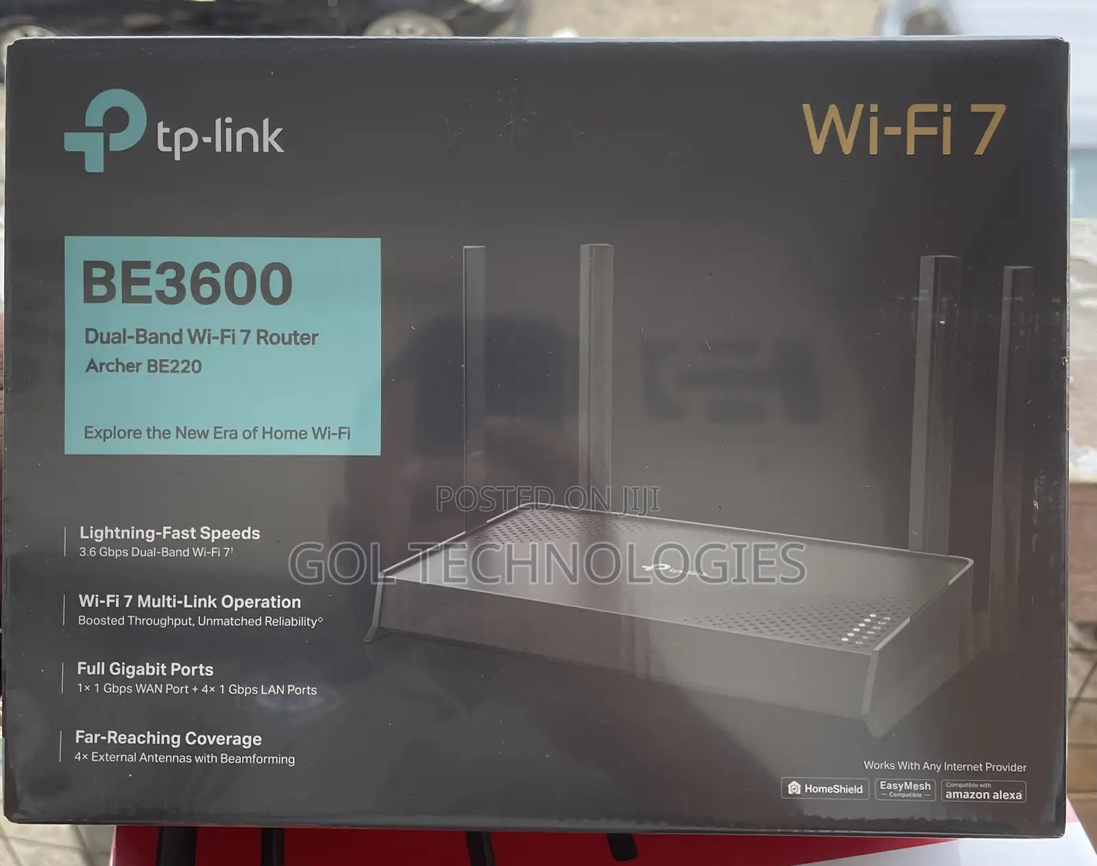 Tp-Link Archer Be220 Be3600 Dual-Band Wi-Fi 7 Router Dual-Band Wifi7