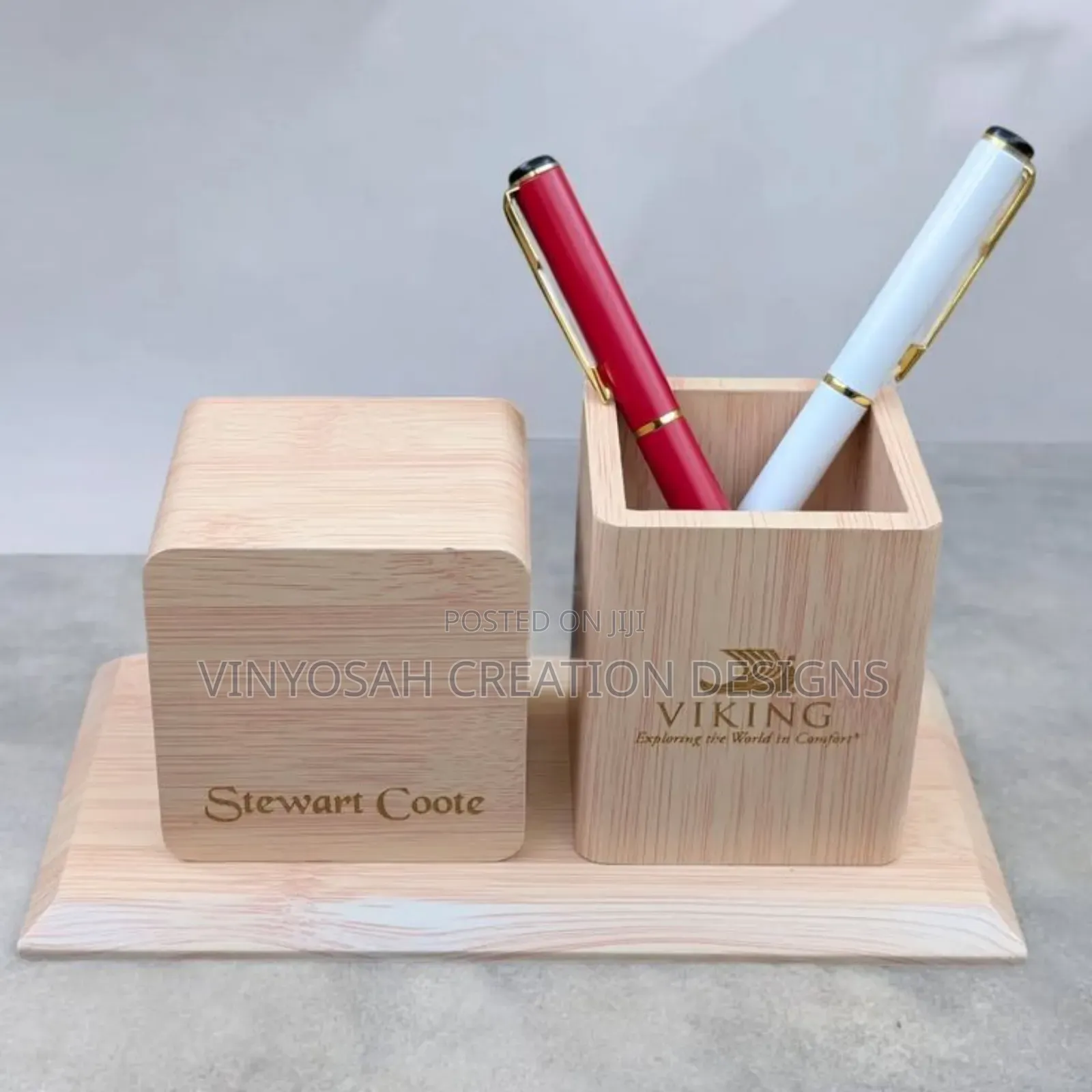 Wooden Table Clock With Branding