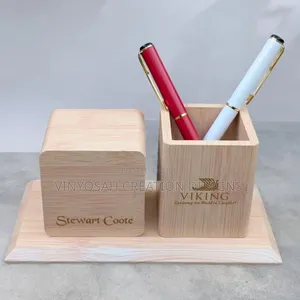 Wooden Table Clock With Branding