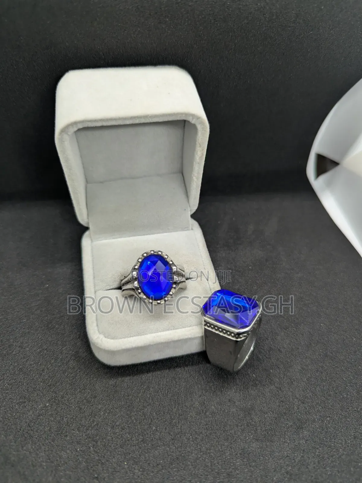 Blue Stone Silver Rings