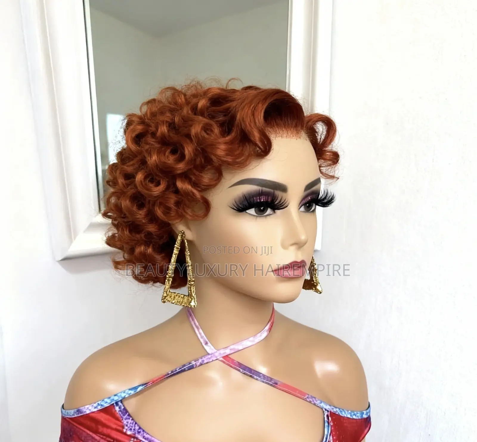 Full Frontal 10” Bouncy Curl Wig – 100% Human Hair