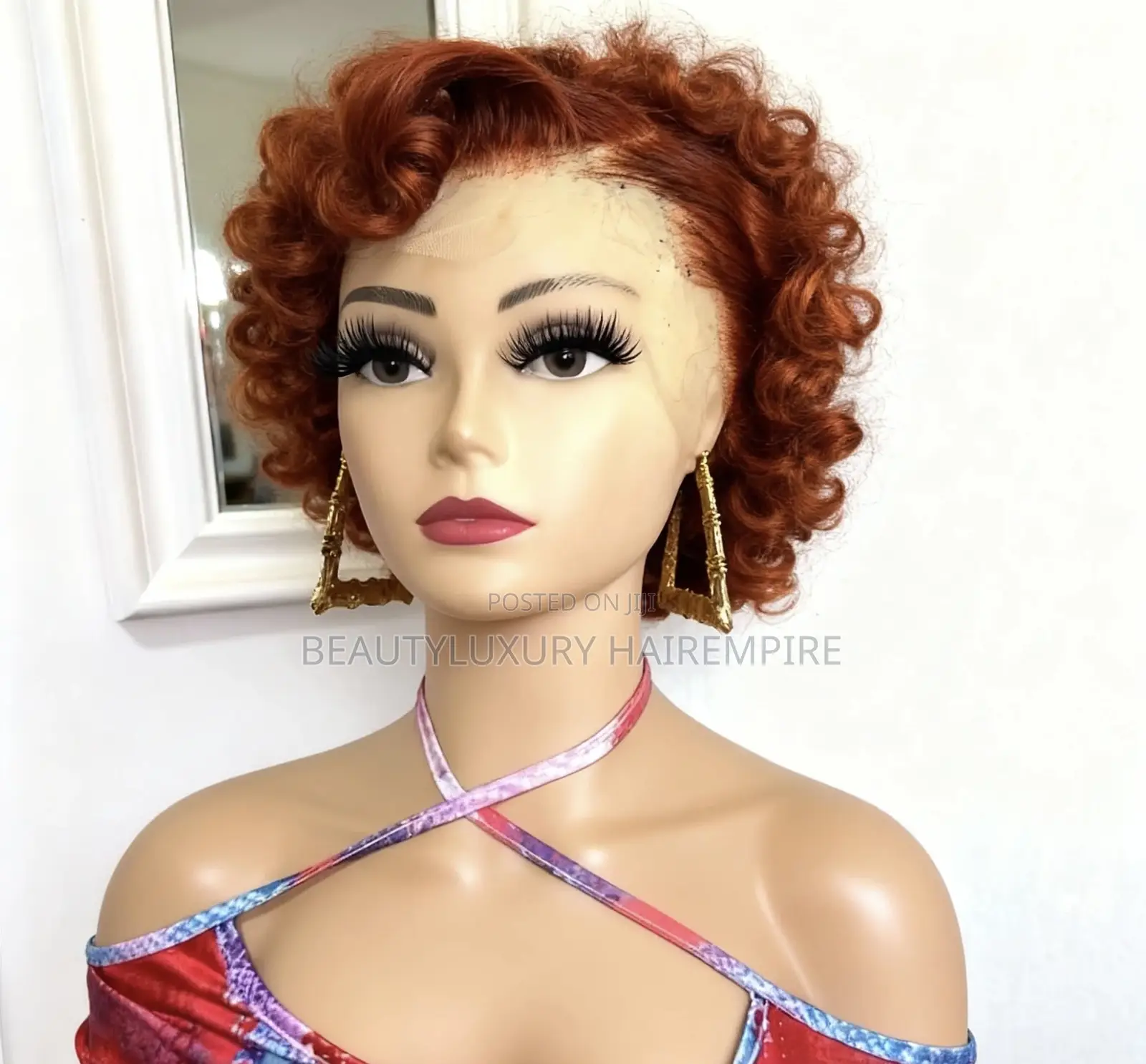 Full Frontal 10” Bouncy Curl Wig – 100% Human Hair