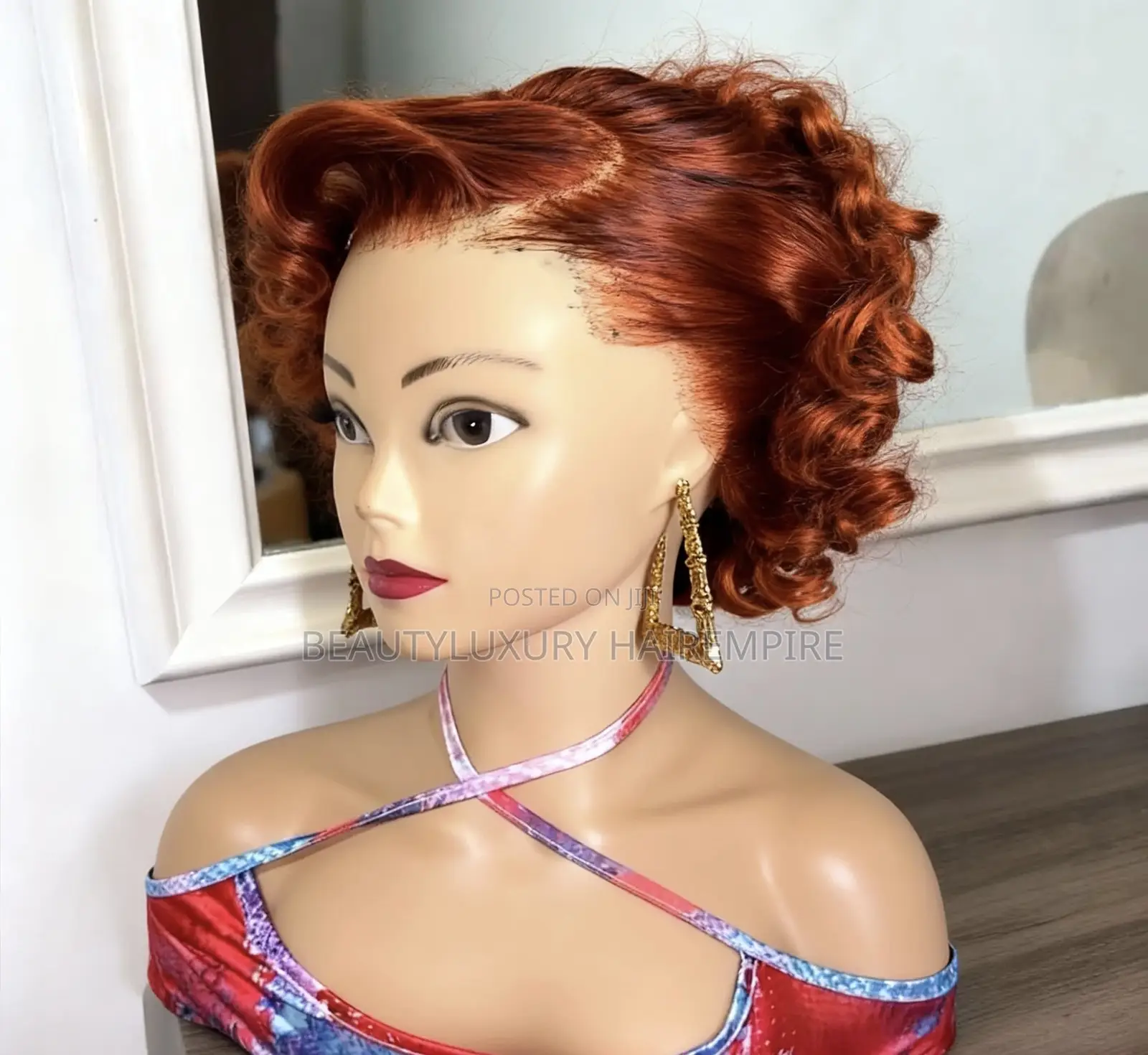 Full Frontal 10” Bouncy Curl Wig – 100% Human Hair
