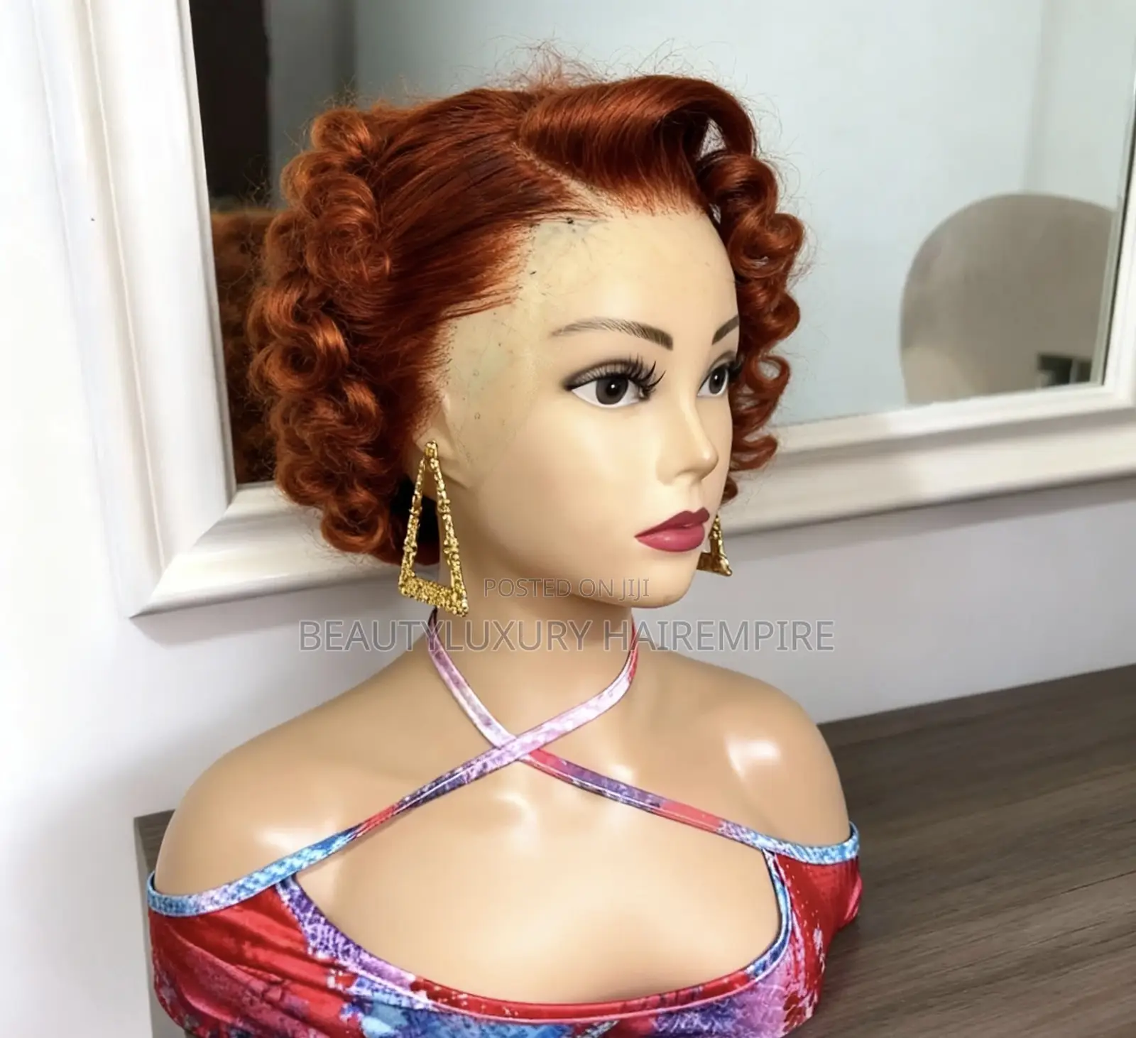 Full Frontal 10” Bouncy Curl Wig – 100% Human Hair