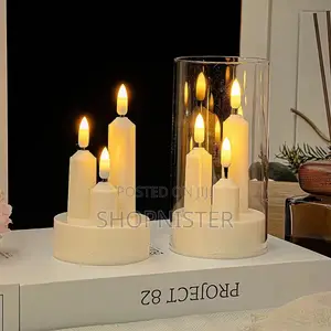 Led Candle Hole Deco With Glass