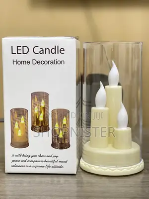 Led Candle Hole Deco With Glass
