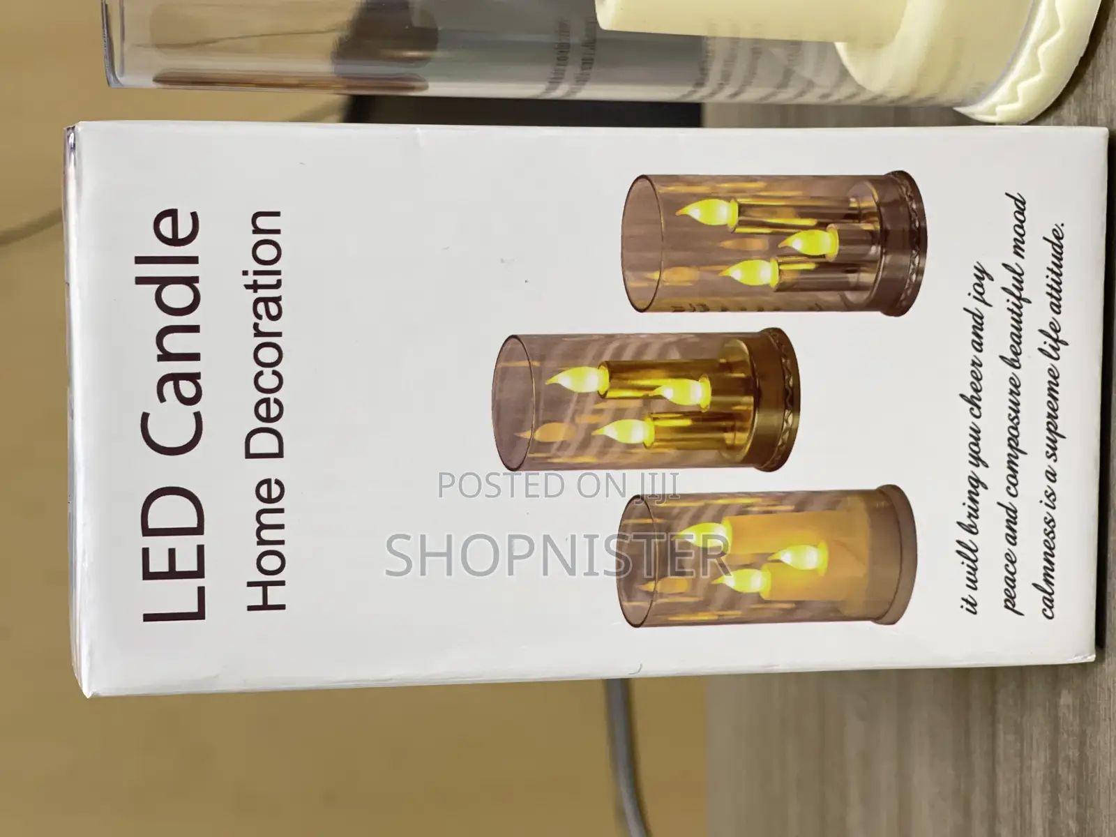 Led Candle Hole Deco With Glass