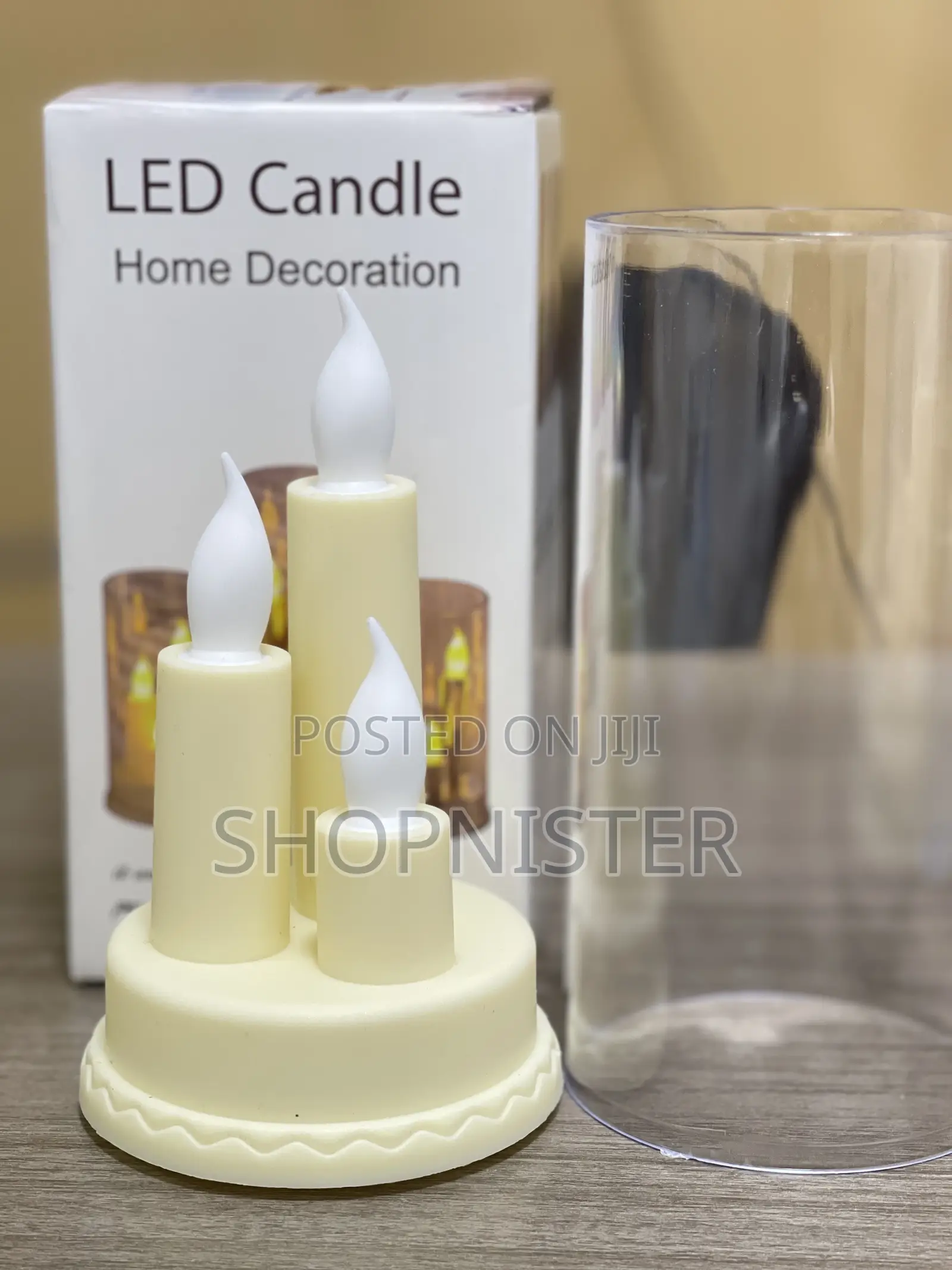 Led Candle Hole Deco With Glass