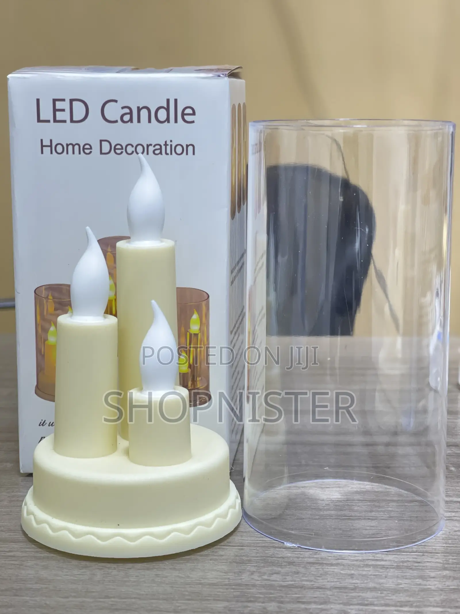 Led Candle Hole Deco With Glass