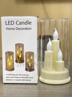 Led Candle Hole Deco With Glass