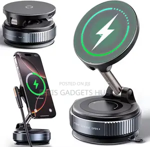 Vacuum Suction 15w Wireless Charging Phone Holder Mount