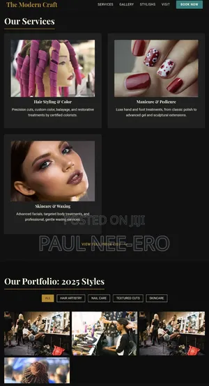 Barbering and Hair Salon Booking and Payment Website + Mobile App