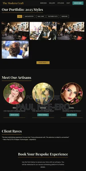Barbering and Hair Salon Booking and Payment Website + Mobile App