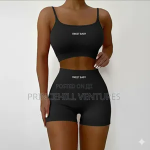 Ladies 2 Piece Gym / Yoga Wear - Tank Top Tight Shorts