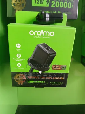 Oraimo Anifast 10w Lightning iPhone Compact Fast Charger