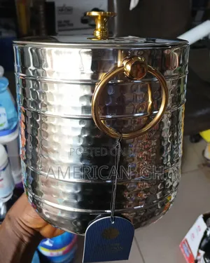 Gold and Silver Ice Bucket