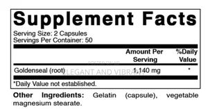 Goldenseal Root 570 Mg 100 Capsules