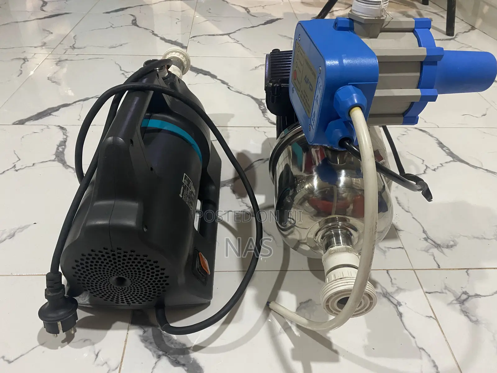 A CNP 0.55 Kw Complete and a Gardena Pump for Sale.