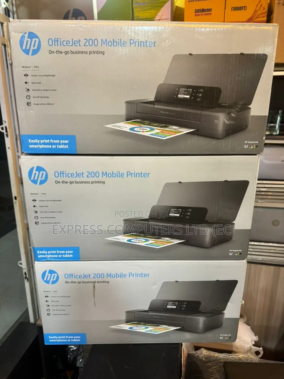 Hp Officejet 200 Portable Mobile Printer,Wireless,Rechargeable Battery
