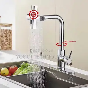 Quality Chrome Kitchen Waterfall Pull Out Faucet/Tap Mixer ( Hot/Cold)