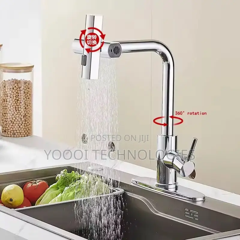Quality Chrome Kitchen Waterfall Pull Out Faucet/Tap Mixer ( Hot/Cold)