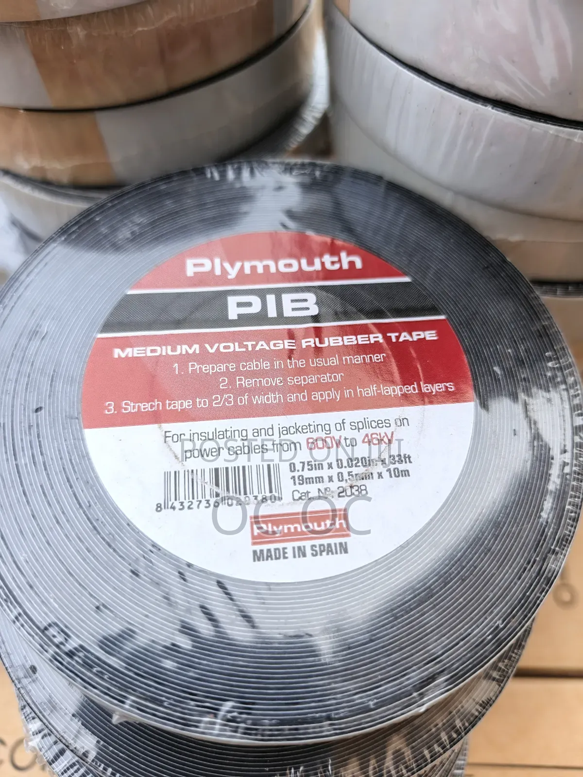 Plymouth Pib Voltage Rubber Tape