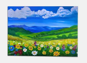 Floral Landscape Painting With Acrylic