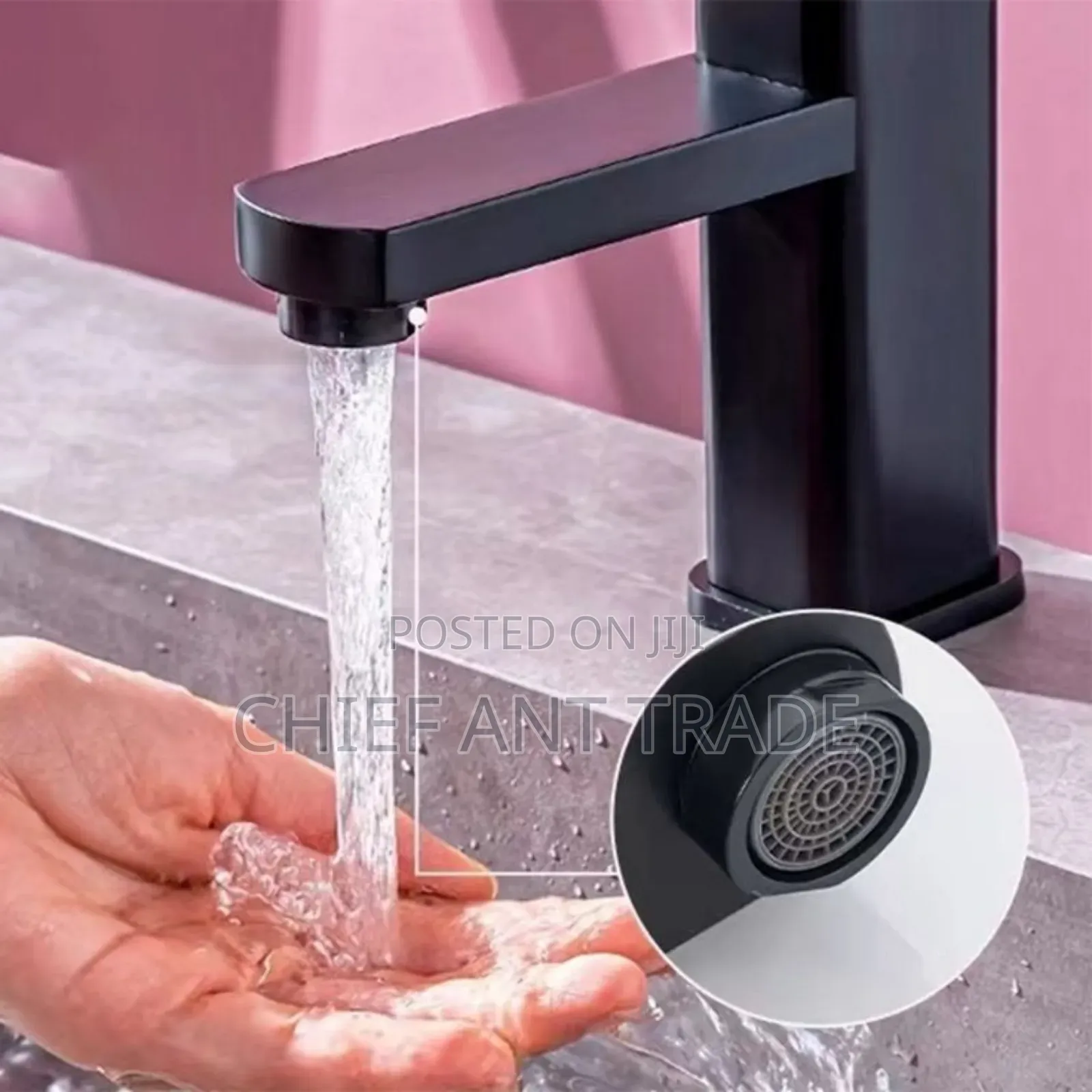 Basin Tap Black Hot and Cold. 3014b