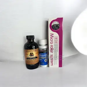 Ultimate Hair Regrowth Trio – Minoxidil + Derma Roller + Castor Oil”