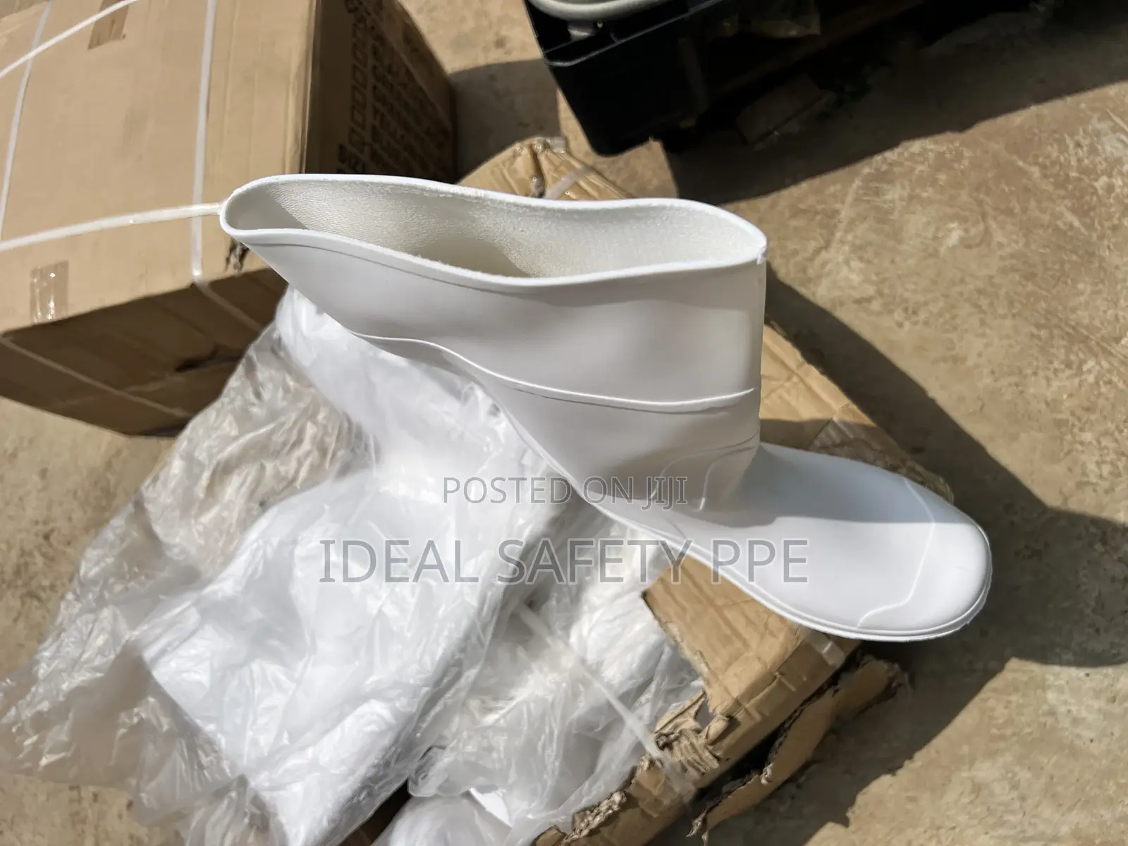 White Pvc Safety Boot