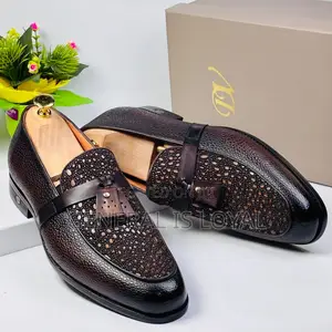Dino Verratti Men's Coffee Leather Tassel Loafers