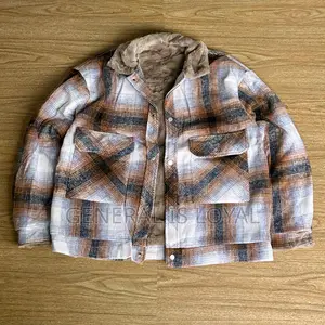 Sherpa-lined Plaid Shirt Jacket