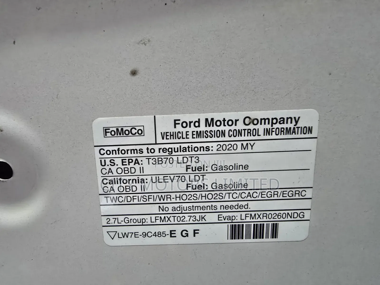 Ford F-150 XLT 4x4 Regular Cab Styleside 6.5 ft. box 122 in. WB 2020 Silver