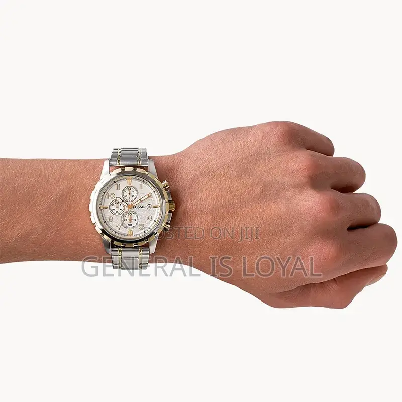Fossil Dean Chronograph Watch Two Tone Stainless Steel Watch
