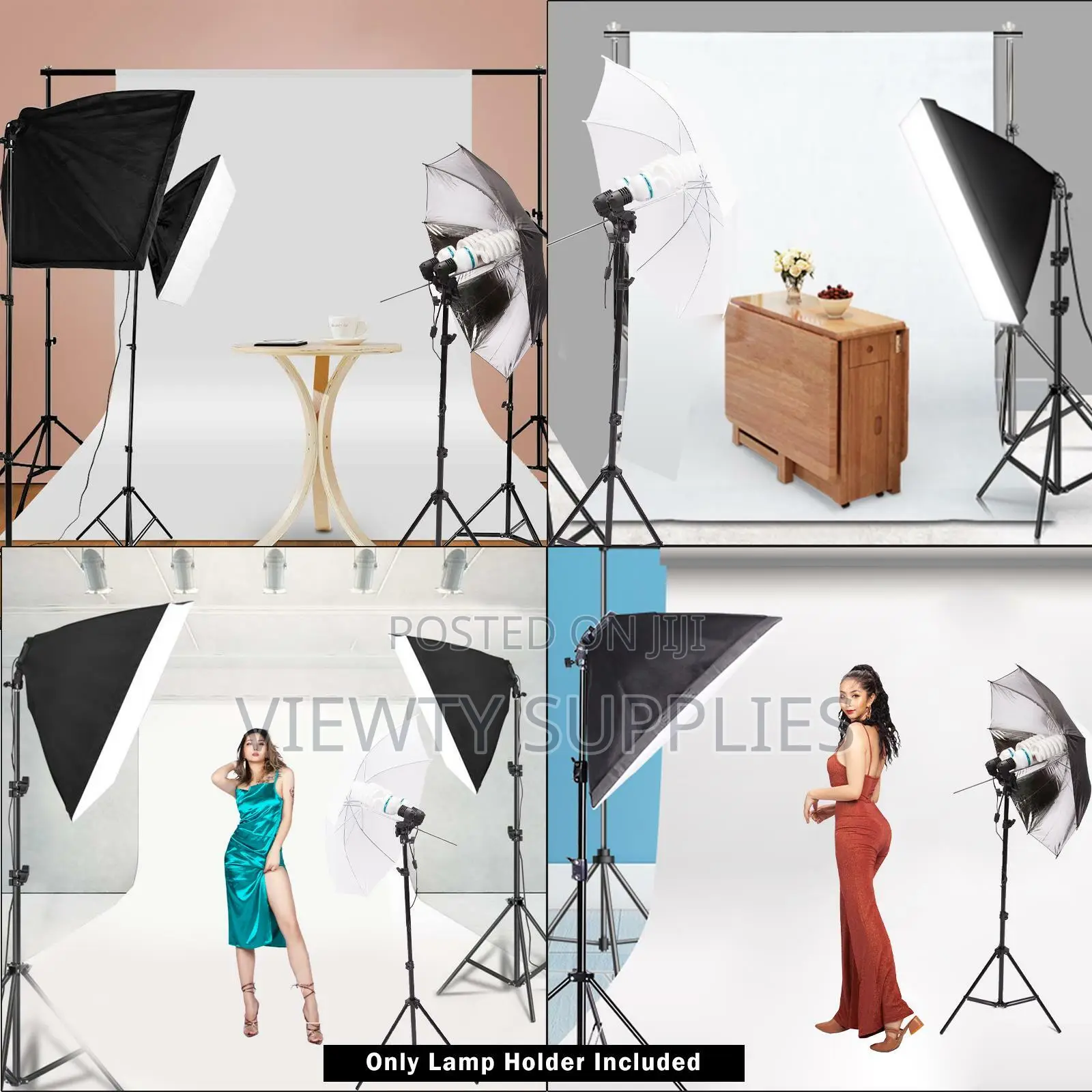 E27 Double Light Socket With Swivel Mount for Photography Studio