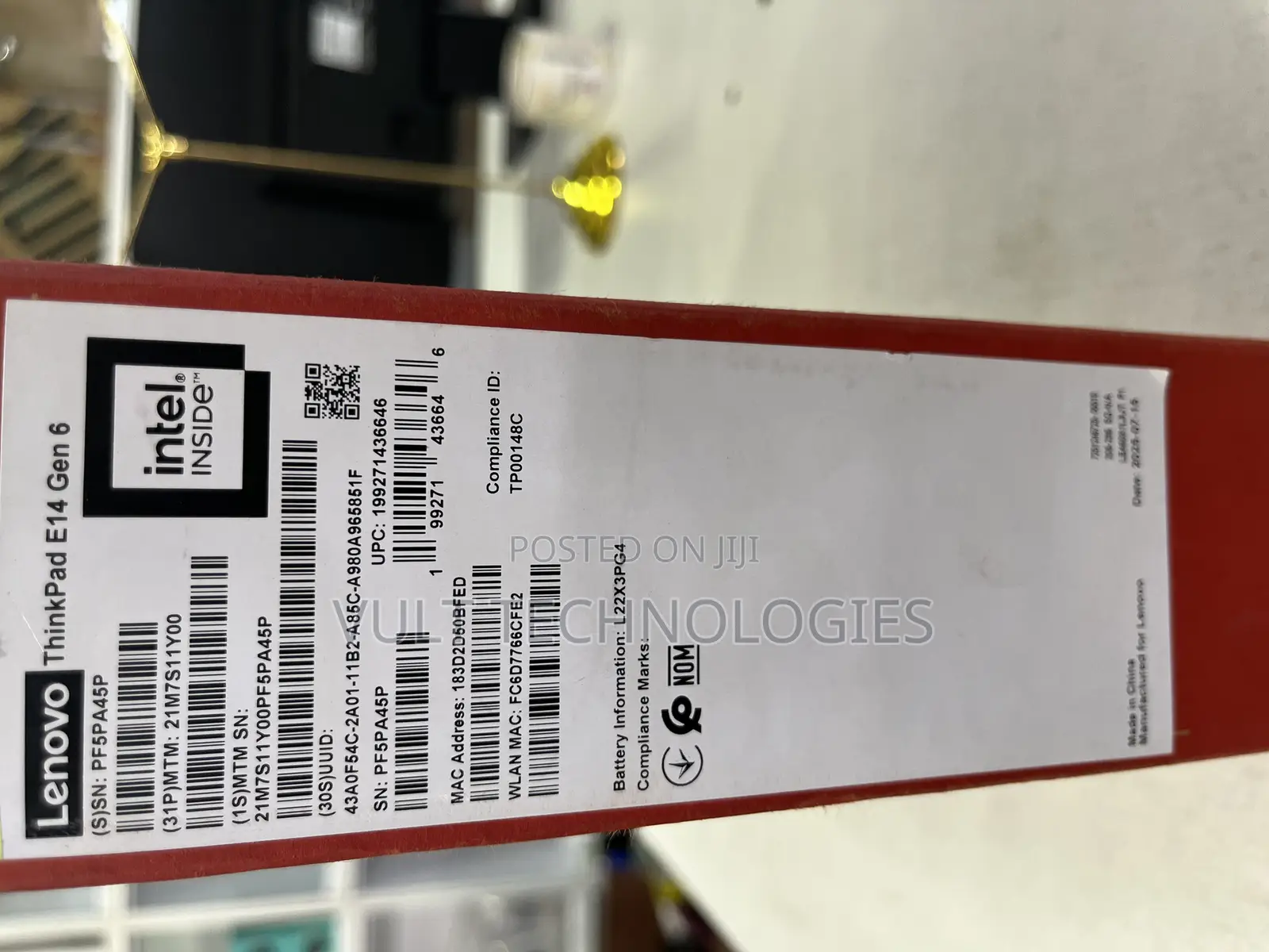 New Laptop Lenovo ThinkPad E14 Gen 6 8GB Intel Core Ultra 5 SSD 512GB