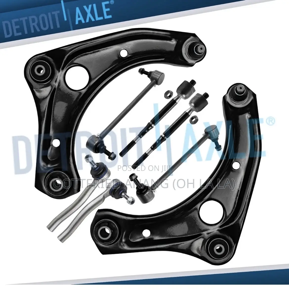 Front Lower Control Arms Sway Bars Tie Rod Ends Kit for Nissan Versa