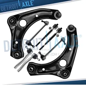Front Lower Control Arms Sway Bars Tie Rod Ends Kit for Nissan Versa