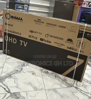 Try Massive 65 Inch Smart Android Frameless Sig-Ku65v6-S Sigma Tv