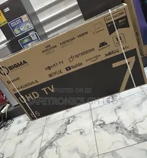 Ultra Modern Led Uhd 65” Android Smart Sigma Sig-K65v6-S Tv