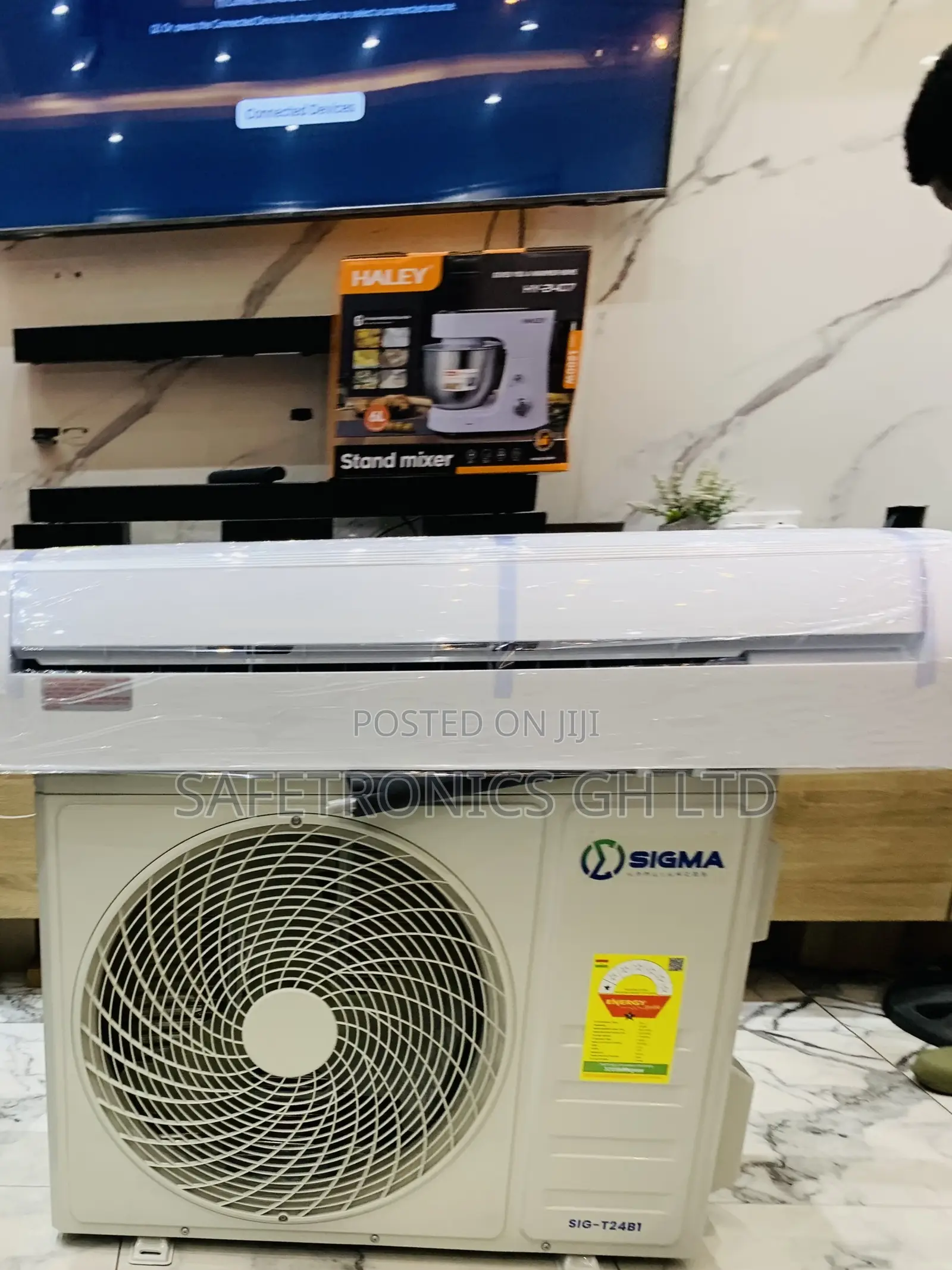 Energy-Efficient White Split 2.5hp Sigma Electric Air Conditioner