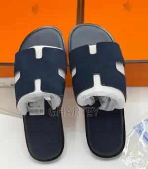 Hermes Quality Men’S Slippers - Navy Blue