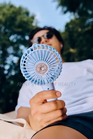 Mini Rechargeable Fan With Phone Holder