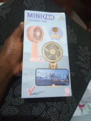 Mini Rechargeable Fan With Phone Holder
